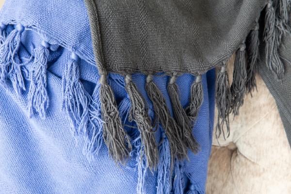 Natural Cotton Overdyed Throw